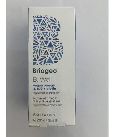 Briogeo Vegan Omega 3 6 9 + Biotin Hair Supplements Supports Healthy Strong Hair Vegan Phalate & Paraben-Free 60 Count - Buy Online on GoSupps.com