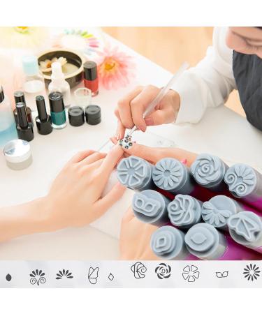 chrox Nail Stamper Pen | Nail Stamping Kit Flower Butterflies 10 Patterns | Nail Stamping Tool Nail Pen Manicure Nail Design Tools for Home Salon Beginners Enthusiasts - Buy Online on GoSupps.com