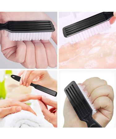 HOFASON Handle Grip Nail Brush Set for Men and Women - 6 Pack Hand and Fingernail Cleaner Brushes for Manicure and Scrub Cleaning - Black - Buy Online on GoSupps.com