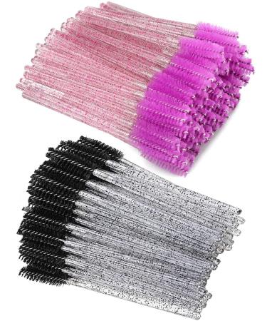 200 PCS Mascara Wands Eyelash Brushes Eyebrow Brush Applicator Cosmetic Makeup Brush Tool Kits for EyeLash Extension and Makeup (PLBK)