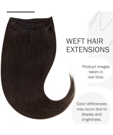 Hetto Brown Real Hair Tape Extensions | Remy Sew-In #2 Darkest Brown - 55cm 100g - Buy Online on GoSupps.com