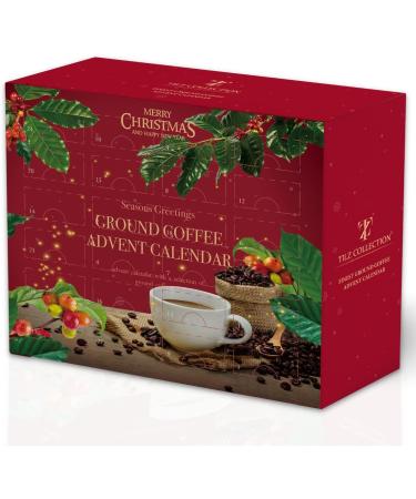 Coffee Advent Calendar 2023 - Selection of 24 Premium Flavoured Coffee Mix - Christmas Presents for Men and Women - Christmas Calendar - Coffee Gifts for Men and Women (Ground Coffee) Ground Coffee Advent - Buy Online on GoSupps.com