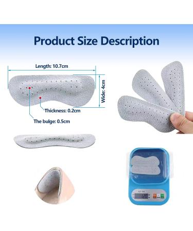 Premium Leather Heel Grips Pad - 4 Pieces | Prevent Heel Slip & Blister | Durable & Breathable | Improved Shoe Fit | Unisex (Grey) - Buy Online on GoSupps.com