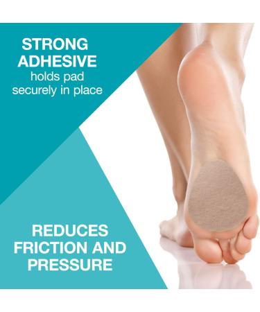 Steins 1/16 Adhesive Felt Metatarsal Foot Pads - Reduces Pain and Pressure on Ball of Foot - 6 Count - Buy Online on GoSupps.com