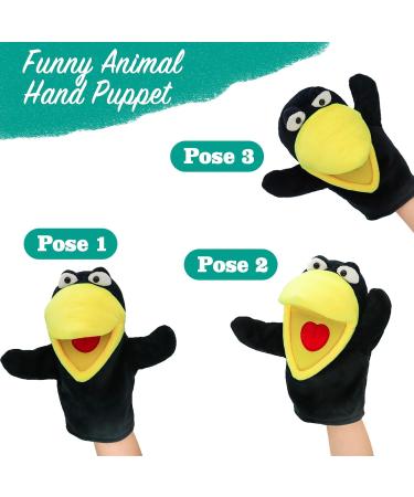 Lilizzhoumax Simulation Crow Hand Puppet Plush Toy - Interactive Early Education Toy & Gift for Kids - Buy Online on GoSupps.com