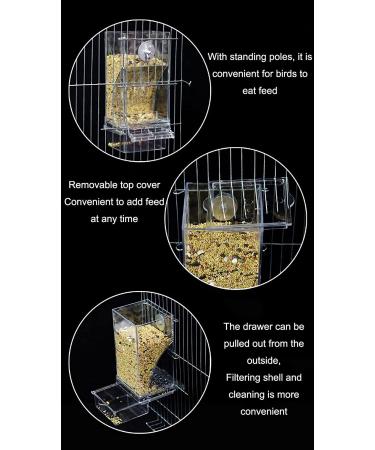 Automatic No Mess Bird Feeder for Parakeet Canary Cockatiel Finch - Bird Cage Accessories - Buy Online on GoSupps.com