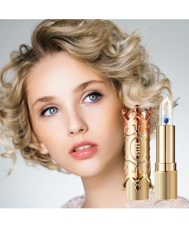  Jildouf Flower Jelly Color-Changing Lipstick | Long-Lasting Nourishing Glossy Lip Balm | Nourishing Color-Changing Temperature Gelatin Lip Balm Lipstick - Buy Online on GoSupps.com