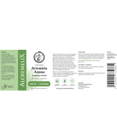 Artemisia Annua Tincture (Alcohol-Free) 150ml | High-Quality Mugwort Extract (1:4) from Austria | Ambrosia Artemisiifolia | International Shipping Available - Buy Online on GoSupps.com