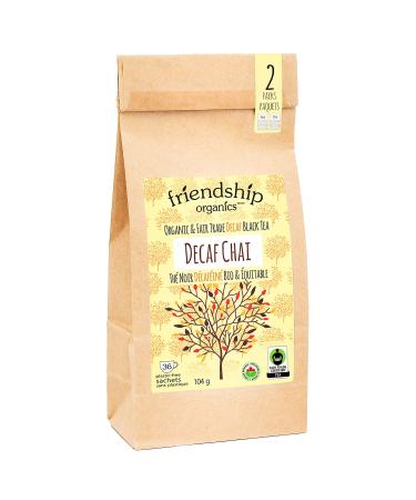 Friendship Organics Decaf Chai Tea Bags Organic and Fair Trade Herbal 36 Count 36 Count (Pack of 1)