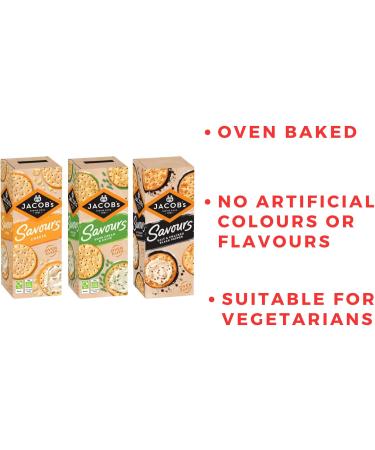 Jacob's Savours Crackers Variety Pack - Cheese Sour Cream & Chive Salt & Black Pepper - Buy Online on GoSupps.com