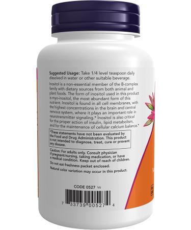 Now Foods Inositol Powder 4 oz - Pure, Vegan & Gluten-Free Supplement - Buy Online on GoSupps.com