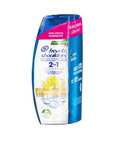 Head & Shoulders 2-en-1 Shampooing Antipelliculaire Et Soin Citrus Fresh Jusqu 100% Des Pellicules limin es Cliniquement Prouv Test Sous Contr le Dermatologique 3x270 ml 3x270ml