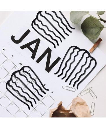 6 Pcs Vintage U Shape Hair Combs - Black | Hair Side Combs for French Twist - Hair Styling Tool for Women and Girls - Buy Online on GoSupps.com