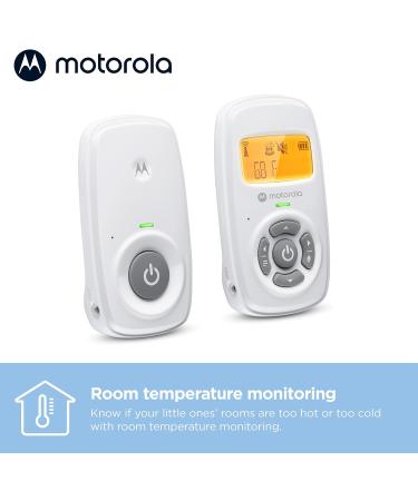 Motorola Nursery AM24 Audio Baby Monitor with Room Temperature Display, High Sensitivity Microphone, Two-Way Talk - White | Single MBP24 - Buy Online on GoSupps.com