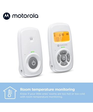Buy Motorola Nursery AM24 BabyPhone - Digital Audio Monitor with DECT Technology Room Temperature Display & Two-Way Communication - White - Buy Online on GoSupps.com