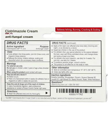 3 Pack Clotrimazole Cream 1% (1 oz) - Treats Athlete's Foot, Jock Itch, Ringworm | Relieves Itching, Redness & Discomfort - Buy Online on GoSupps.com