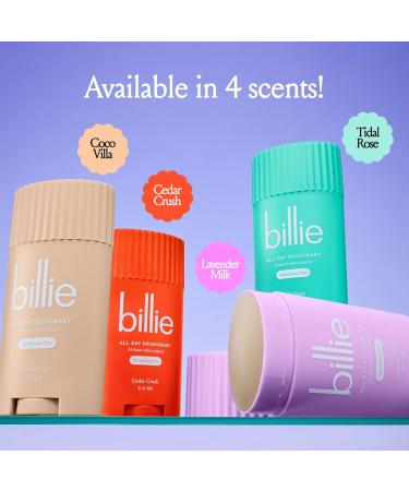Buy Billie All Day Women's Deodorant - Lavender Milk Scent 24 Hour Odor Control Aluminum Free 2.6 Oz - Best International Shipping - Buy Online on GoSupps.com