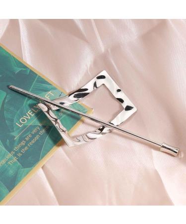 Yheakne Vintage Silver Geometric Hair Clip Barrette - Decorative Alloy Hair Accessories for Women & Girls - Buy Online on GoSupps.com