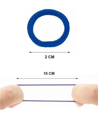 100 Pcs Mini Colorful Elastic Hair Ties for Girls - 10 Colors Toddler Ponytail Holders (Gradient Blue) - Buy Online on GoSupps.com