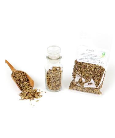 Feine W rze Premium Complete Fennel - Dried Herbs - Fennel Seeds Baking Spices Bread Spices Natural Spices Fennel Tea Gluten Free 20g