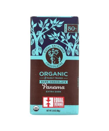 Equal Exchange, Organic Panama Extra Dark Chocolate Bar Whole Trade Guarantee, 2.8 Ounce Pack of 12