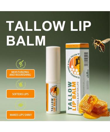 YOENBG Ultralight moisturizing lip balm with vitamin E beef tallow and honey 5 g lip scrub longlasting deeply effective moisture care for dry cracked lips 3 - Buy Online on GoSupps.com