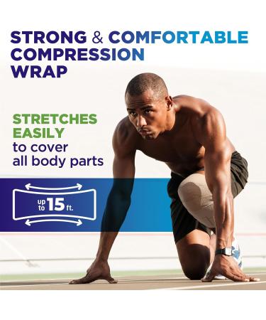 High-Performance Elastic Bandage Wrap 4-Pack - Self-Closing Compression for Foot Ankle Wrist Knee & Body - International Shipping Available - Buy Online on GoSupps.com