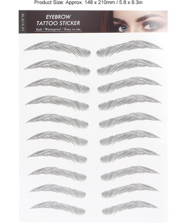 Pongnas Autocollants pour Sourcils Longue Tenue Transferts pour Sourcils Tenue 1 7 Jours Respirants Hypoallerg niques Formes Multiples Faciles Appliquer pour femmes. Boutique de (BLACK-07) - Buy Online on GoSupps.com