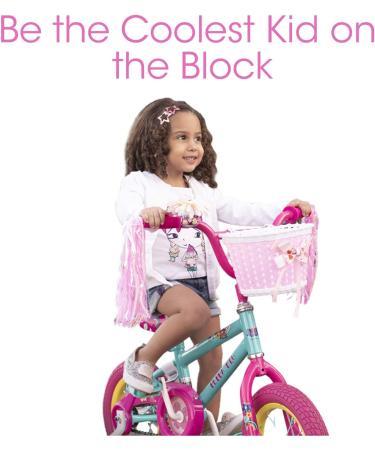 Bikes on Hikes Girls Bicycle Decorations Set - Fun Bike Decor with Beads, Mirror, Water Bottle, Streamers & Basket - Pink Kids Bike Decoration Kit - Buy Online on GoSupps.com