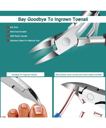 Toenail Clippers for Thick & Ingrown Nails | Large Set for Seniors & Men - Best Quality & Easy Use - Buy Online on GoSupps.com