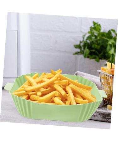 Zerodeko Silicone Baking Pan Silicone Food Mat Liner Design Washable Bowl - Handle Oil-Proof Reusable Air Fryer Basket Green 24X19.5X5CM - Buy Online on GoSupps.com
