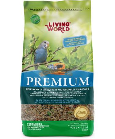 Living World Premium Mix For Budgies 908 g (2 lb) 908 g (Pack of 1) Budgie - Buy Online on GoSupps.com
