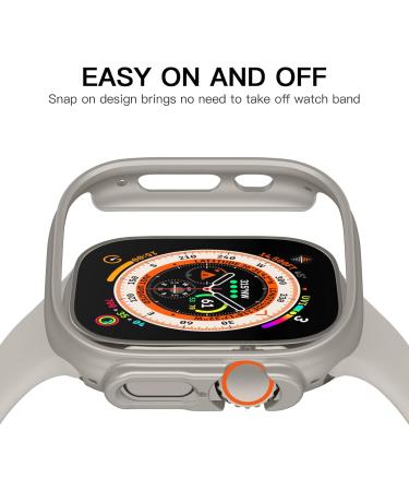Recoppa Compatible for Apple Watch Ultra Case 49mm Shockproof Ultra-Thin Hard PC Bumper Case All-Around Edge Protective Cover Frame NO Screen Protector for iWatch Accessories Starlight 49mm Starlight - Buy Online on GoSupps.com