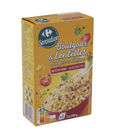 CARREFOUR SENSATION Repas quilibr aux C r ales et L gumineuses Saveur Authentique (2x200g) - lot de 4 - Vendu par Lot