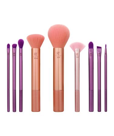 Real Techniques Insta Artist Brush Kit Face Cheek & Eye Brush Set Makeup Brush Kit For Foundation Blush Bronzer Concealer & Eyeshadow Professional Quality Makeup Tools 9 Piece Set