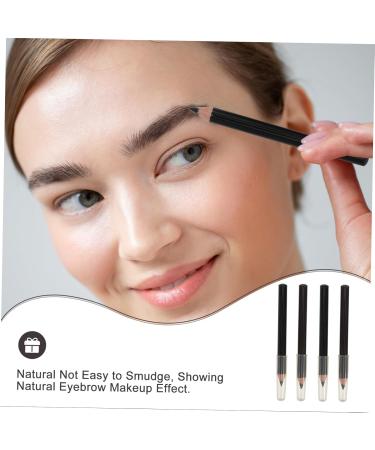FOYTOKI 4pcs Wooden Eyebrow Pencil Eyebrow Liner Pen Eyeliner Pencil Eye Brow Pencils Makeup Brow Pencil - Buy Online on GoSupps.com