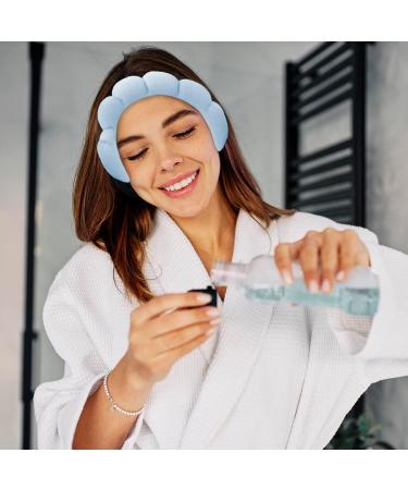 Spa Headband Puffy Soft Facial Makeup Headband for Women Girls Washing Face and Facial Mask (Blue) - Buy Online on GoSupps.com