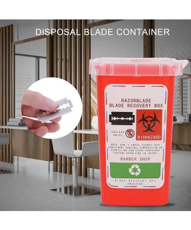 Blade Disposal Box for Barbershop | Red Razor Blade Disposal Container for Hairdressing & Salon Safety - Buy Online on GoSupps.com