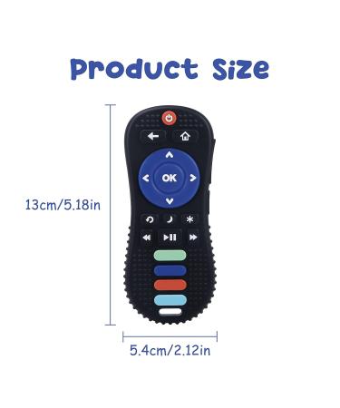 FXK Silicone Baby Teething Toys 2 Pack Remote Control Teether Toys Set - BPA Free Chew Toys for Babies 6-12 Months (Black+Grey) - Buy Online on GoSupps.com