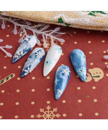 3D Embossed Christmas Nail Art Stickers Decals 5 Sheets 5D Self-Adhesive Cute Bear Snowflakes Snowman Heart Pink Hat Nail Supplies Nail Art Design Decoration Accessories - Buy Online on GoSupps.com