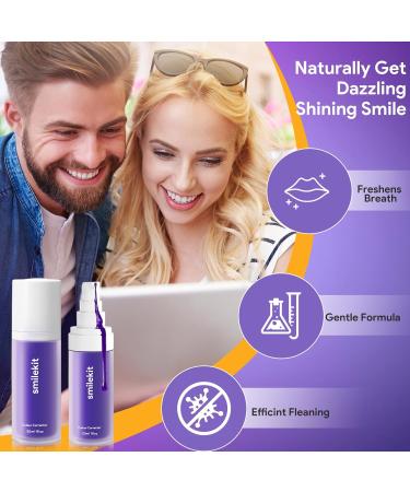 Purple Teeth Whitening Toothpaste | Effective Color Correction for White Teeth | Mild Mint Flavor - 30ml - Buy Online on GoSupps.com