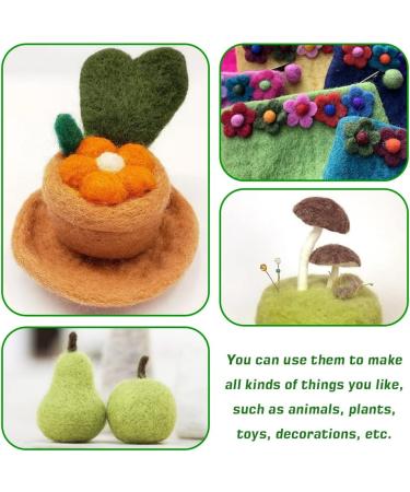 8 Colors Nature Wool Roving Set for Needle Felting and DIY Crafts - Buy Online on GoSupps.com