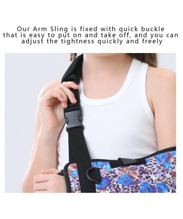 Buy Foam Arm Sling Elbow Brace with Waist Strap - Shoulder Support for Kids Rotator Cuff Injury Fracture Blue Rose Leopard Small - International Shipping Available - Buy Online on GoSupps.com