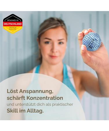 2x DBT Skills Hedgehog Ball - Magnetic Acupressure Stress Relief & Massage Ball | Light Blue | Enhance Mobility Concentration & Tension Relief (47mm) - Buy Online on GoSupps.com
