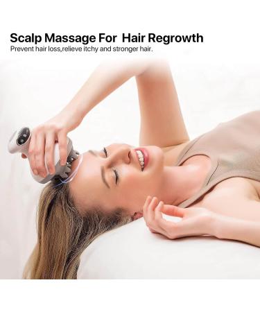 Alljoy Wireless Electric Scalp Massager - LCD Head Massager IPX7 Waterproof Multi-Mode Hair Growth & Stress Relief Device (Aurora) | International Shipping - Buy Online on GoSupps.com