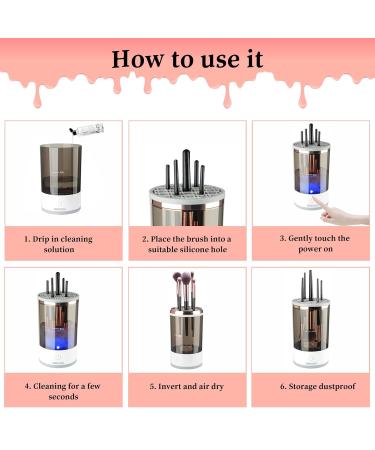 CROKZ Electric Makeup Brush Cleaner USB Cosmetic Brushes Cleaner Cleanser Tool for Brushes Brush Cleaner Fit for All Size Makeup Brush Gift for Women Wife Friend Valentine's Day/833 - Buy Online on GoSupps.com