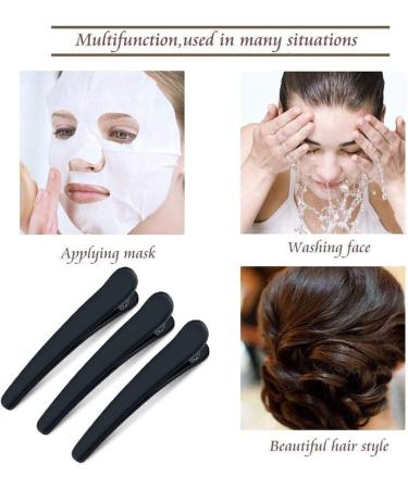 12 Pcs Black Hair Clips - Durable Plastic Compartment Clamps for Hairdressers | Combi Clip Set - Buy Online on GoSupps.com