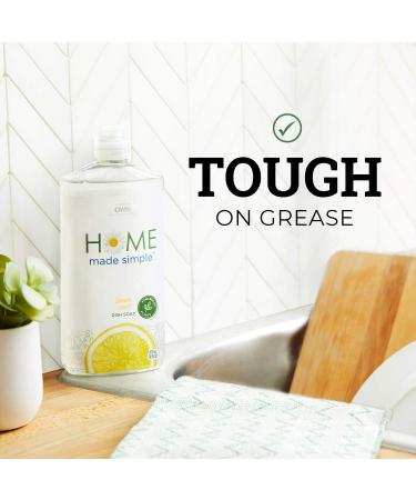 Home Made Simple Natural Dish Soap - Plant-Based Rosemary Scent 48 Fl Oz | Eco-Friendly Dishwashing Liquid Ships Internationally - Buy Online on GoSupps.com