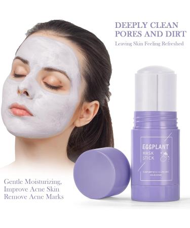  AOOWU AOOWU Eggplant Cleansing Mud Stick Green Tea Mask Green Tea Mask Stick Removes Blackheads for All - Buy Online on GoSupps.com