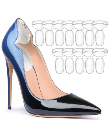 ONUEMP 12 Pieces Heel Pads for Shoes Silicone Heel Protectors Heel Grips for Women High Heel Comfort Pad Heel Cushions Shoe Inserts to Make Shoes Smaller Heel Pain Relief Blister Prevention